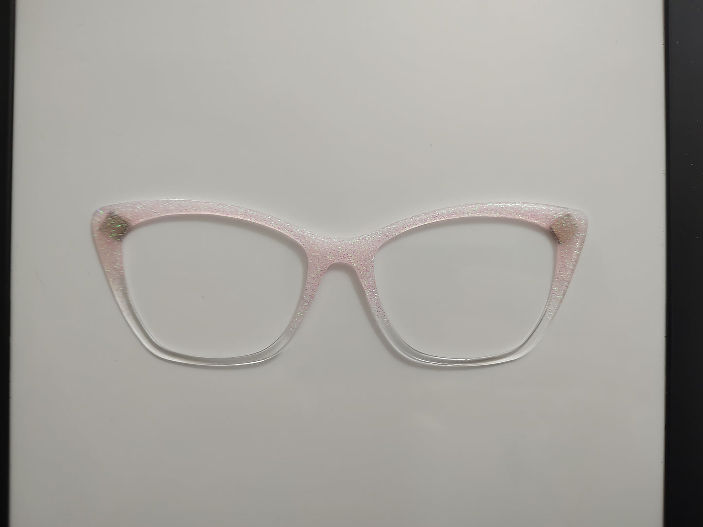 Willow - Cameo pink glitter fade to clear READY TO SHIP