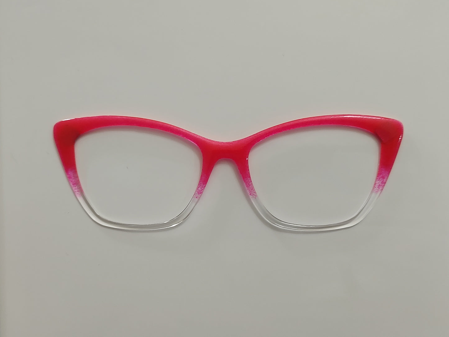 Willow - bubble gum glitter fade to clear READY TO SHIP