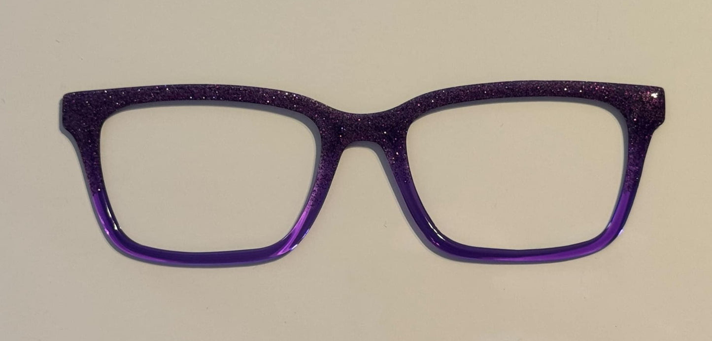 Laurie - extra fine purple with silver glitter fade to dark amethyst READY TO SHIP
