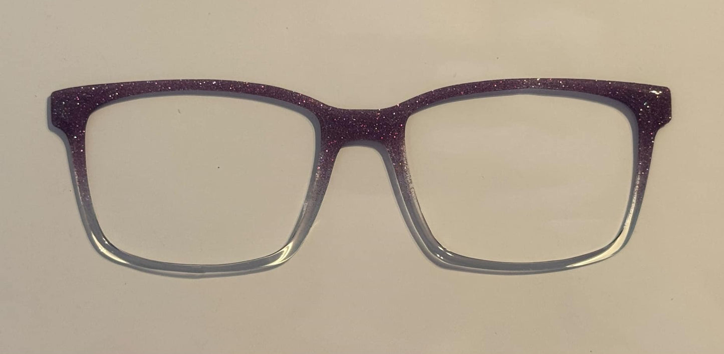 Kendra - fuchsia want me glitter fade to clear READY TO SHIP