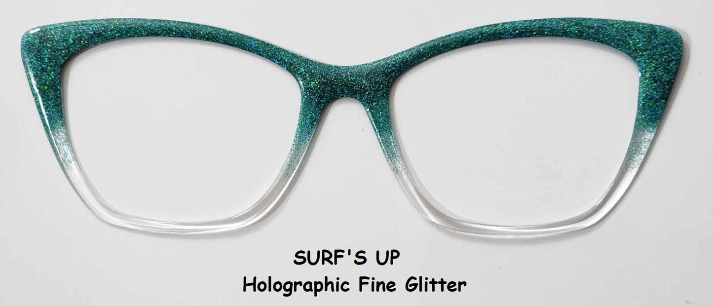 Surf's Up Glitter Magnetic Eyeglasses Topper