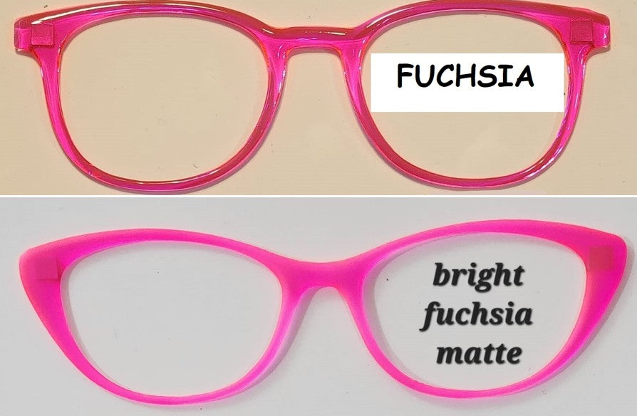 Bright Fuchsia Translucent Magnetic Eyeglasses Topper