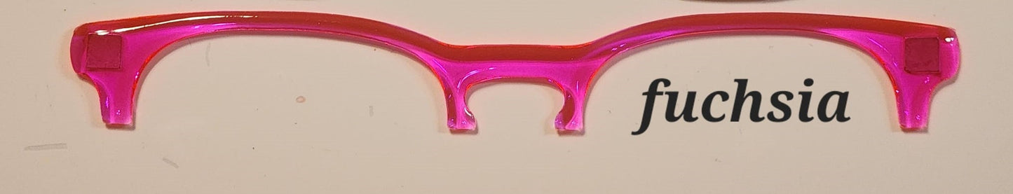 Bright Fuchsia Translucent Magnetic Eyeglasses Topper