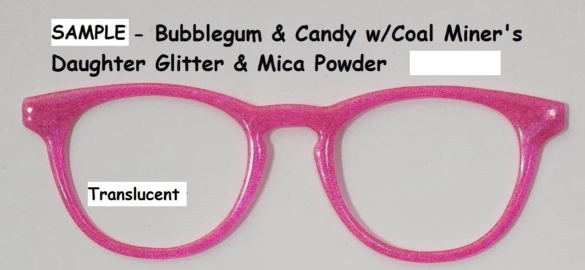 Bubblegum and Candy Translucent Magnetic Eyeglasses Topper