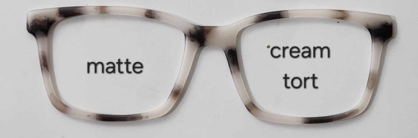 Cream Tortoise Magnetic Eyeglasses Topper
