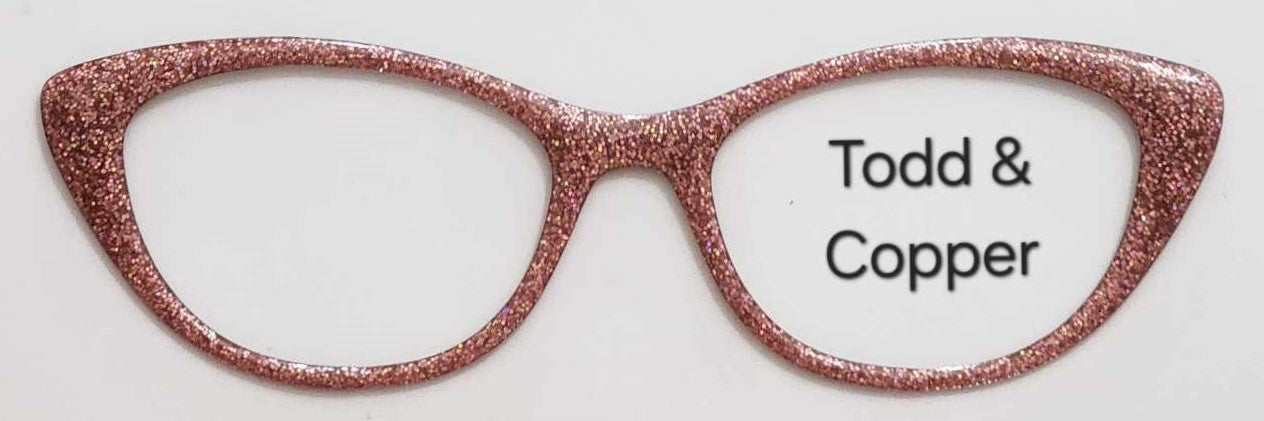 Todd and Copper Glitter Magnetic Eyeglasses Topper