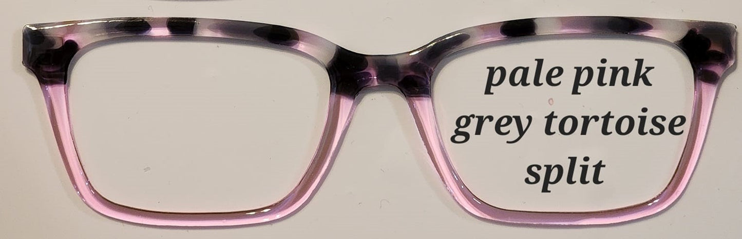 Pale Pink-Grey Tortoise Magnetic Eyeglasses Topper