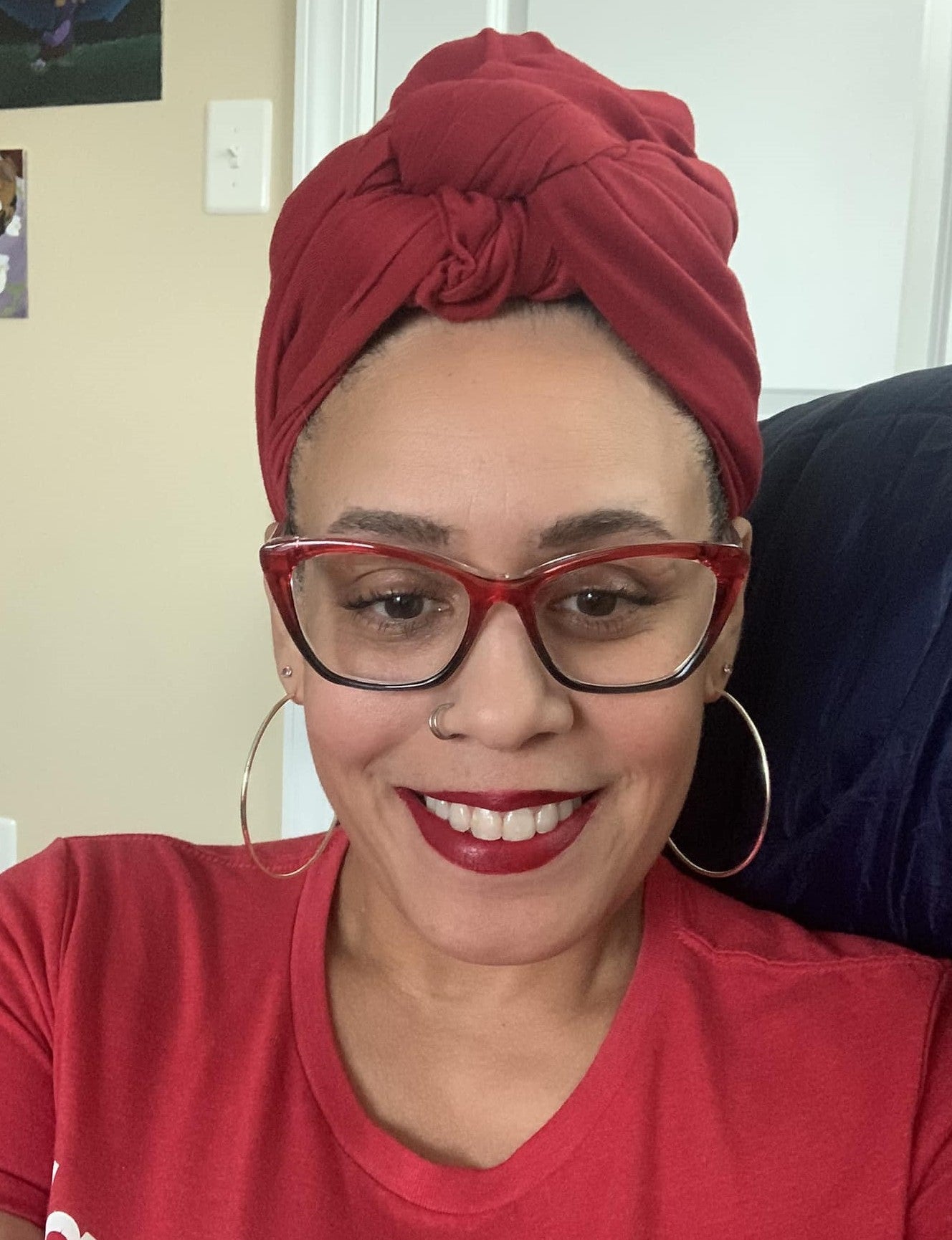 Wine Red-Black Magnetic Eyeglasses Topper