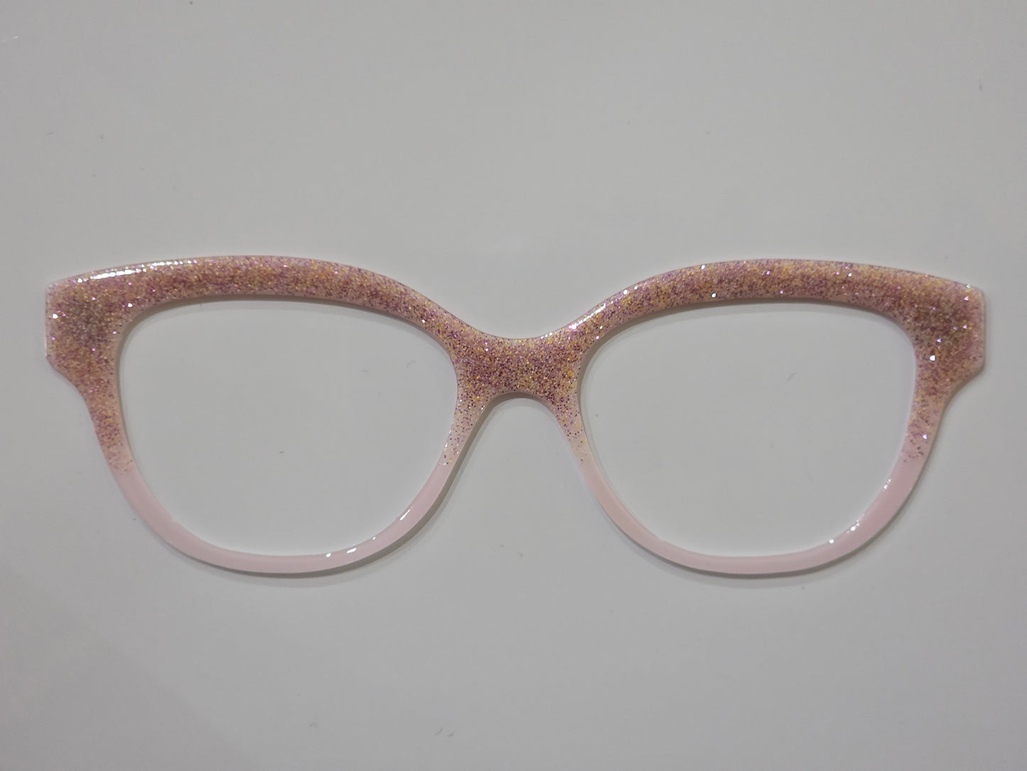 Queenie - Spring tulips glitter fade to creamy light pink - READY TO SHIP