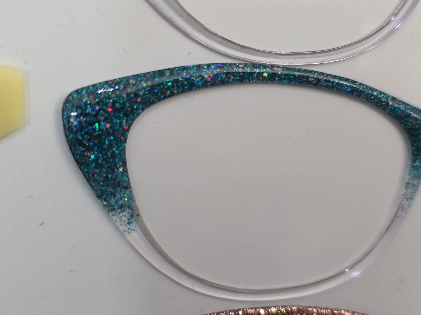 Emily - mixed glitter fade 2 (mostly teal color) - READY TO SHIP