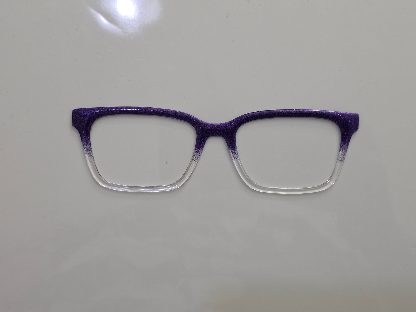 Dark purple glitter fade to clear