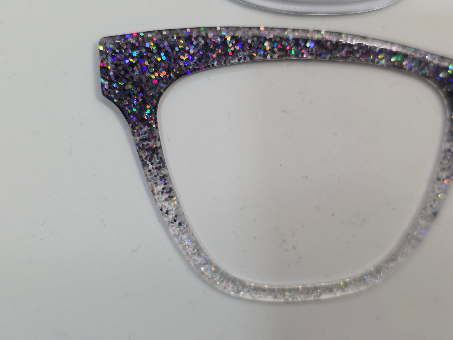 Harry - cyber punk fade to holo silver glitter 5 - READY TO SHIP