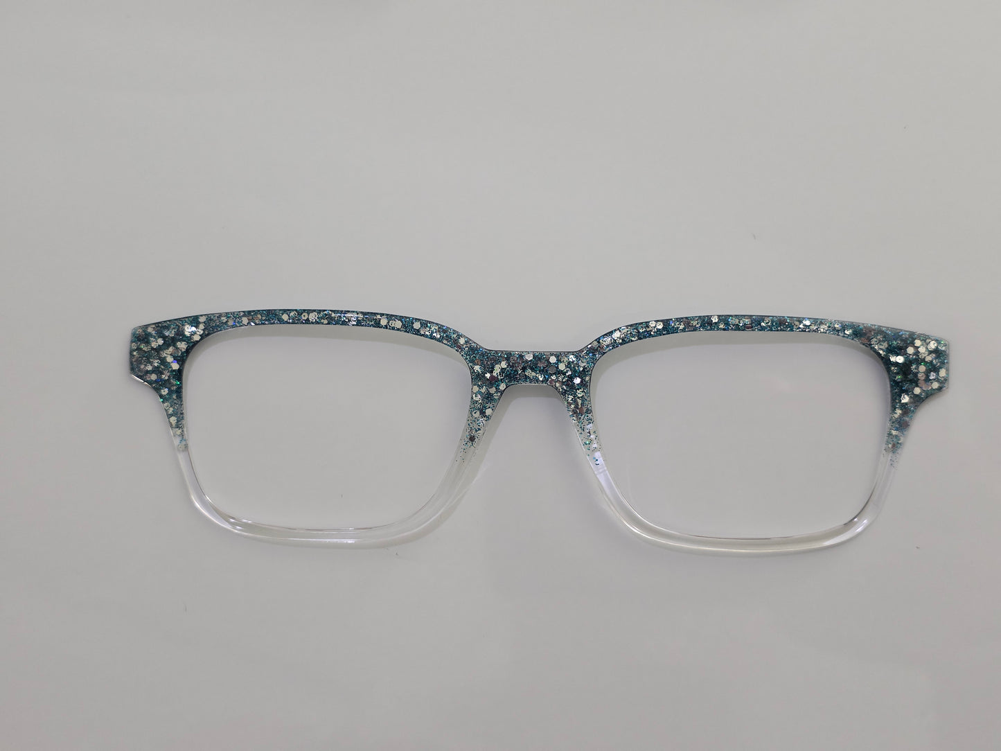 Funky - mixed teal and silver glitter fade 2 - READY TO SHIP