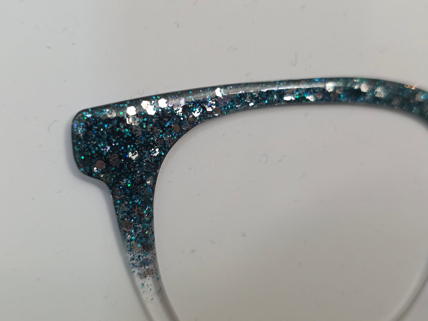 Tweety - mixed teal and silver glitter fade 1 - READY TO SHIP
