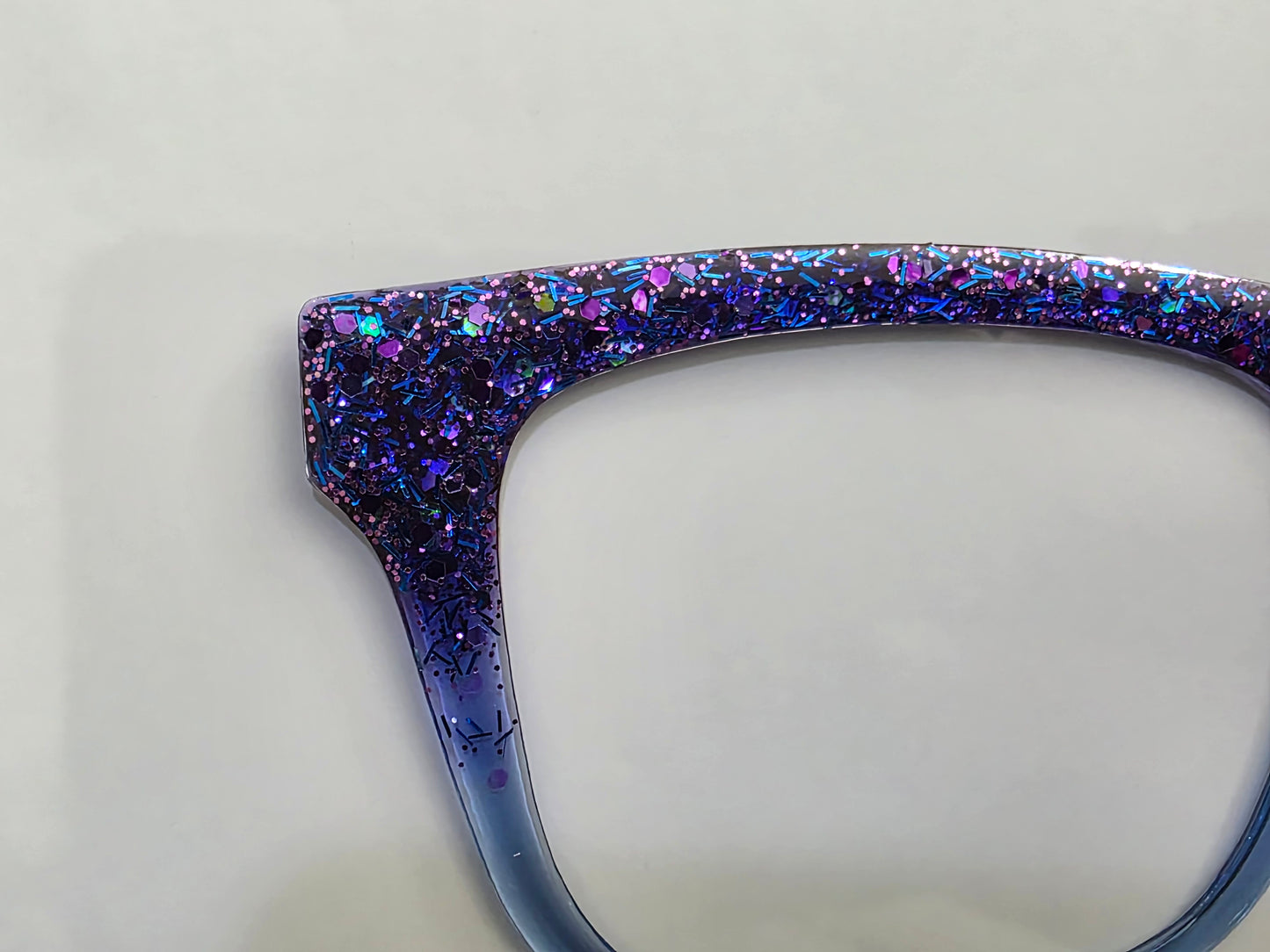 Jenny - midnight gem glitter fade, small flaw - READY TO SHIP