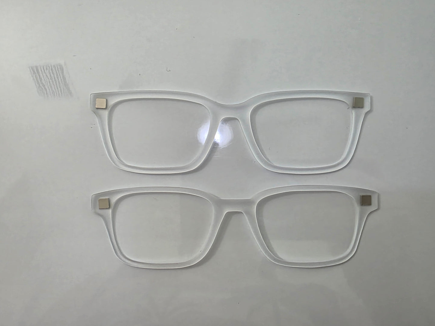 Clear Frosted Magnetic Eyeglasses Topper