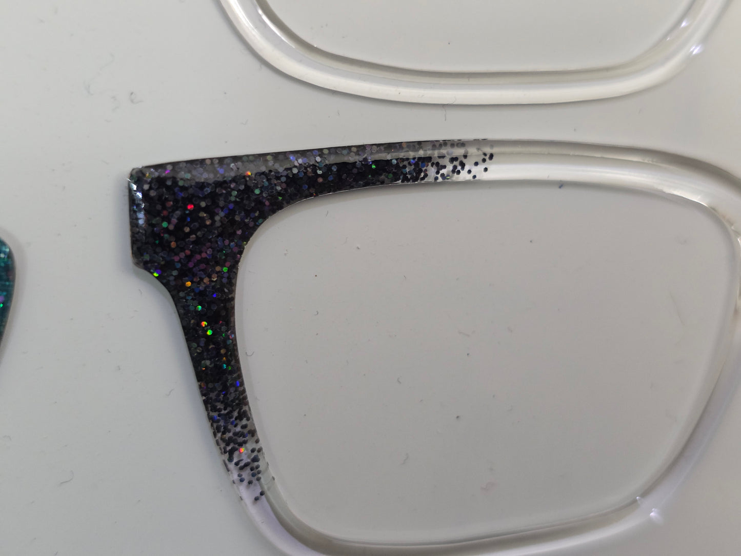 Laurie - cyber punk glitter corner fade 2 - READY TO SHIP