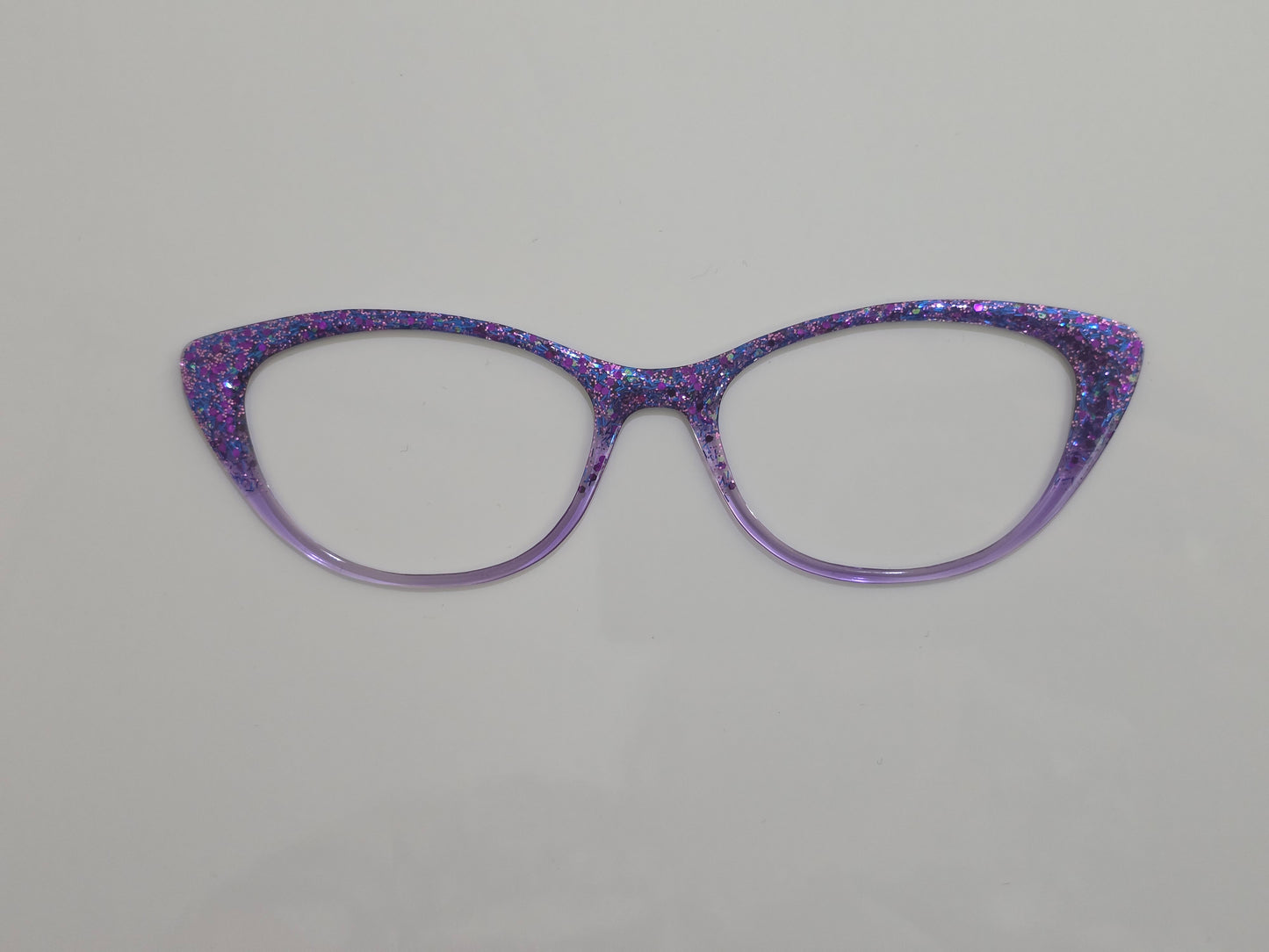 Emily - midnight gem glitter fade to amethyst - READY TO SHIP