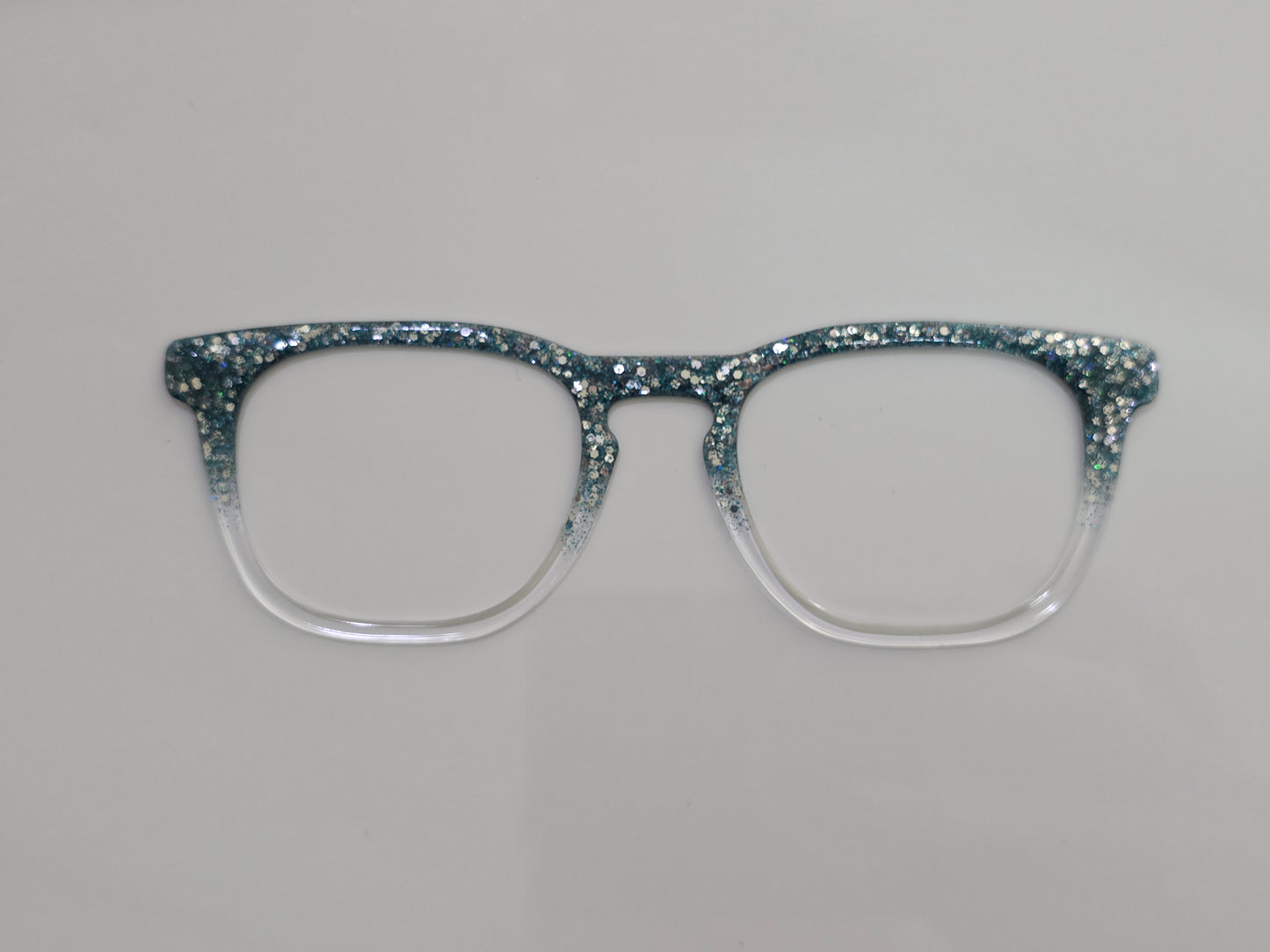 Tweety - mixed teal and silver glitter fade 1 - READY TO SHIP