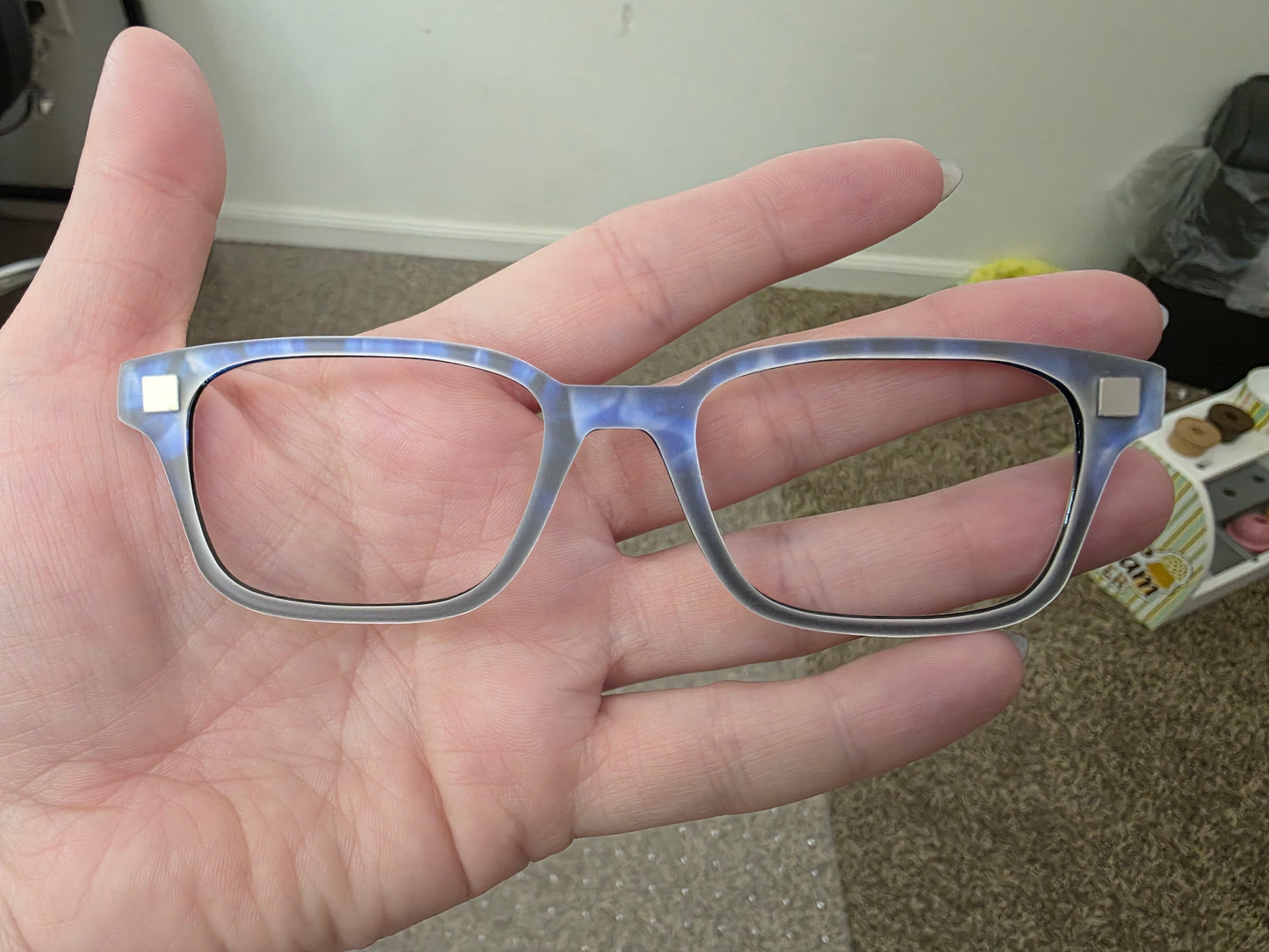 Clear Frosted Magnetic Eyeglasses Topper