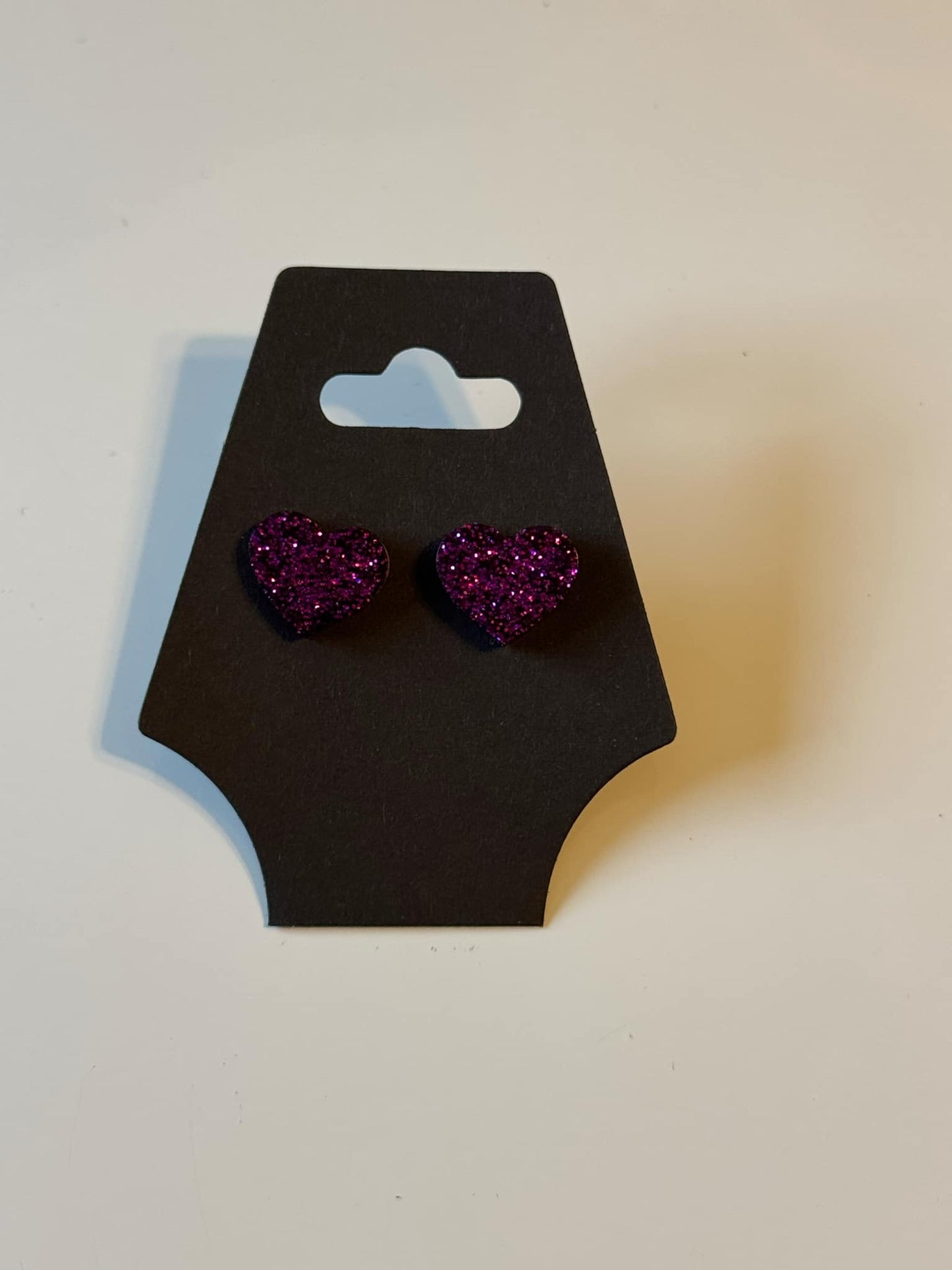 Earrings - purple passion glitter  READY TO SHIP