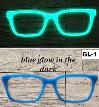 Light Sensitive Blue Glow-in-the-Dark GL#1 Magnetic Eyeglasses Topper