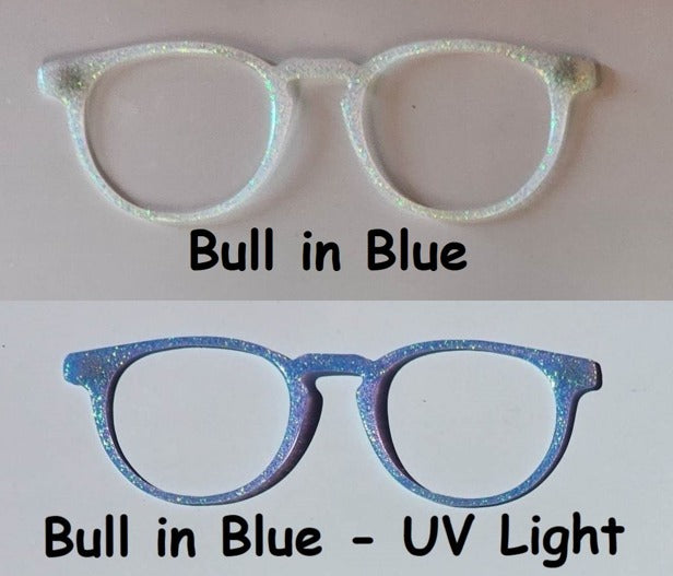 Light Sensitive Bull in Blue Magnetic Eyeglasses Topper