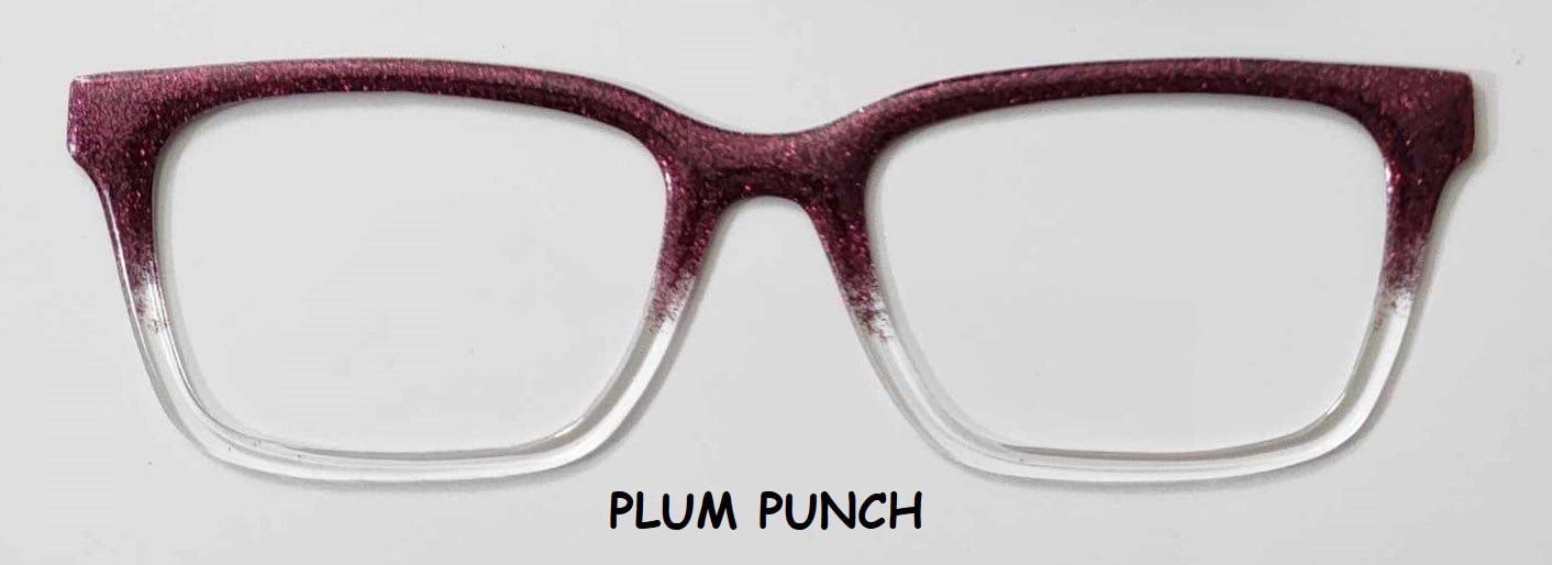 Plum Punch Glitter Magnetic Eyeglasses Topper