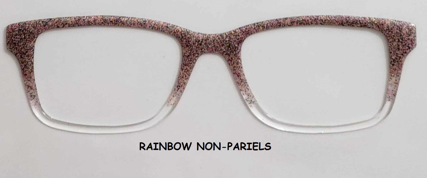 Rainbow Non-Pariel Glitter Magnetic Eyeglasses Topper