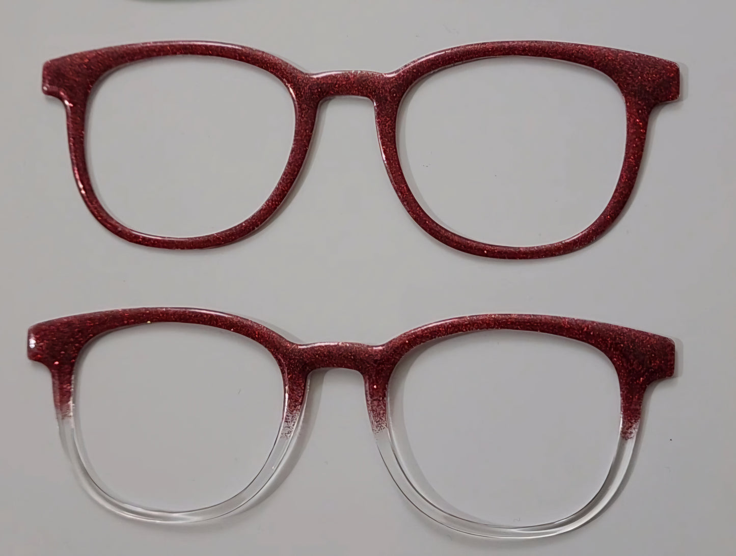 Vamp Red Glitter Magnetic Eyeglasses Topper