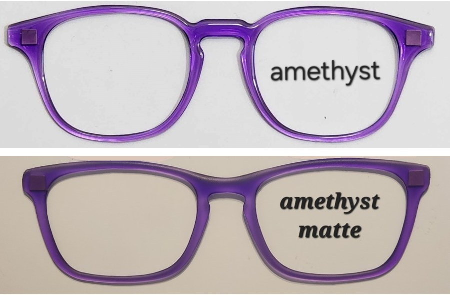 Amethyst Translucent Magnetic Eyeglasses Topper