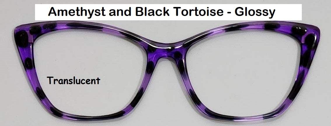 Amethyst-Black Tortoise Magnetic Eyeglasses Topper