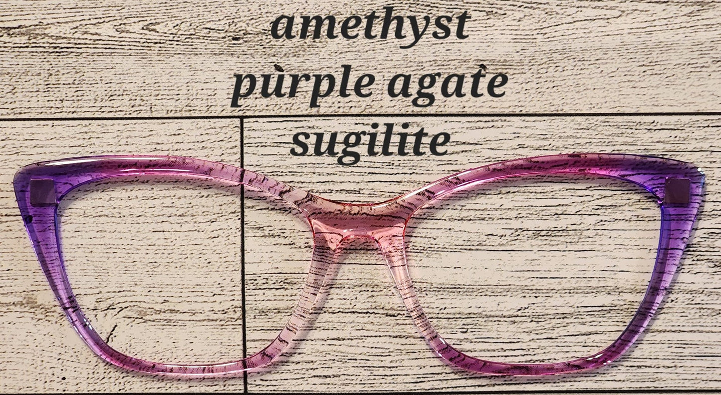 Amethyst-Purple Agate-Sugilite Magnetic Eyeglasses Topper