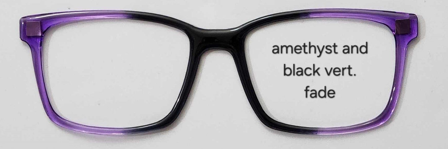 Amethyst-Black Magnetic Eyeglasses Topper