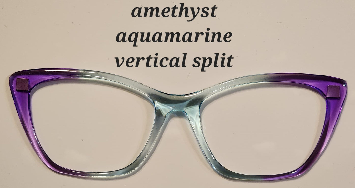 Amethyst-Aquamarine Magnetic Eyeglasses Topper