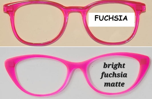 Bright Fuchsia Translucent Magnetic Eyeglasses Topper