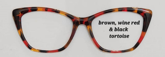 Brown-Wine Red-Black Tortoise Magnetic Eyeglasses Topper