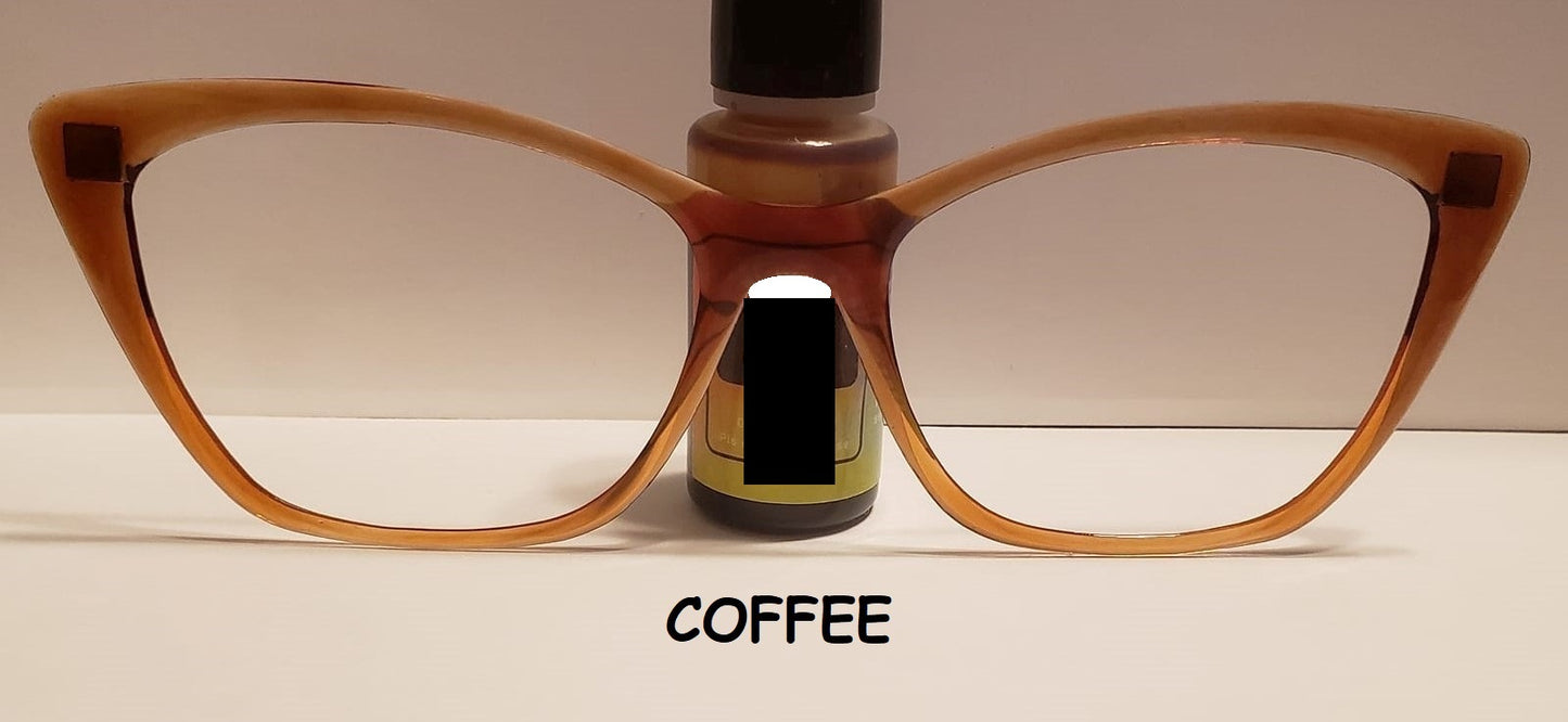 Coffee Translucent Magnetic Eyeglasses Topper