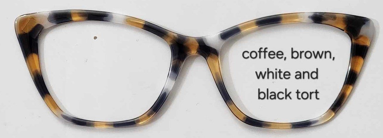 Coffee-Brown-White-Black Tortoise Magnetic Eyeglasses Topper