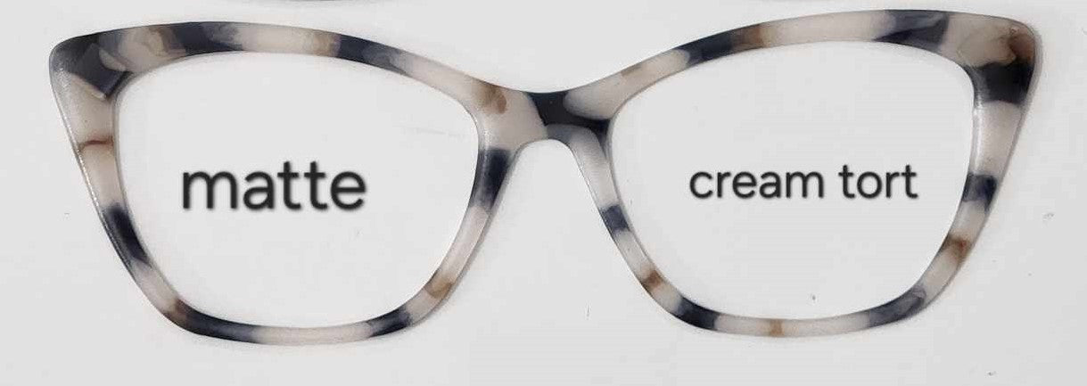 Cream Tortoise Magnetic Eyeglasses Topper