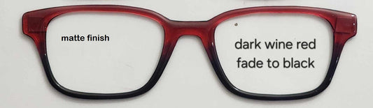 Dark Wine Red-Black Magnetic Eyeglasses Topper