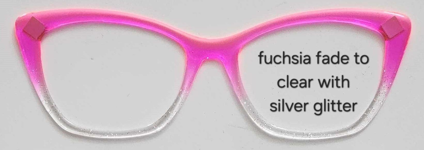 Fuchsia-Clear with Silver Glitter Magnetic Eyeglasses Topper – Topp ...