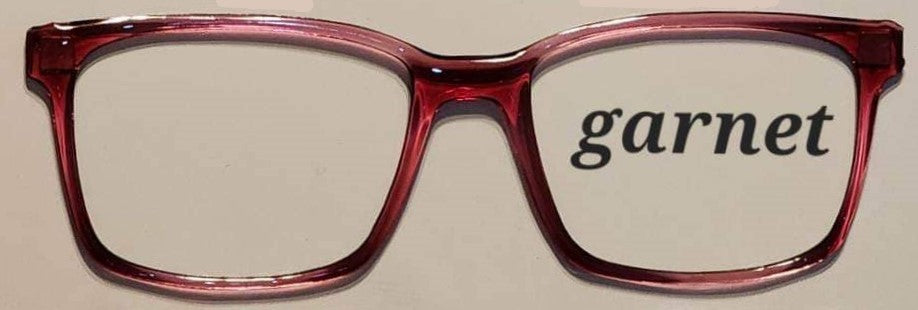 Garnet Translucent Magnetic Eyeglasses Topper