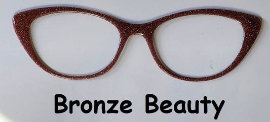 Bronze Beauty Glitter Magnetic Eyeglasses Topper