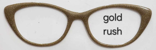 Gold Rush Glitter Magnetic Eyeglasses Topper