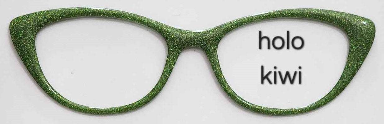 Holo Kiwi Glitter Magnetic Eyeglasses Topper