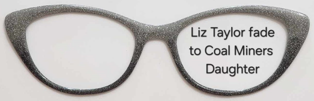 Liz Taylor Glitter-Coal Miners Daughter Glitter Magnetic Eyeglasses Topper