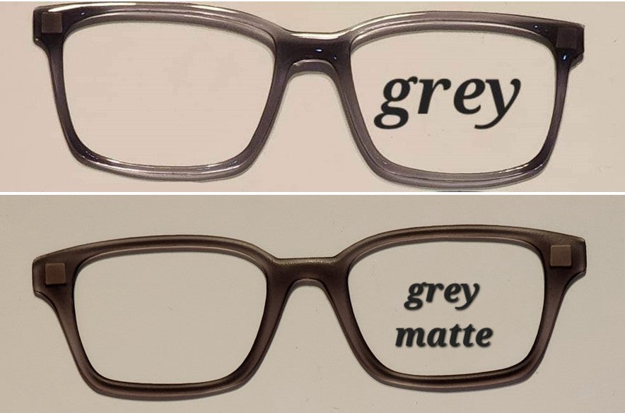 Grey Translucent Magnetic Eyeglasses Topper