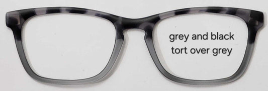 Grey-Black Tortoise Magnetic Eyeglasses Topper