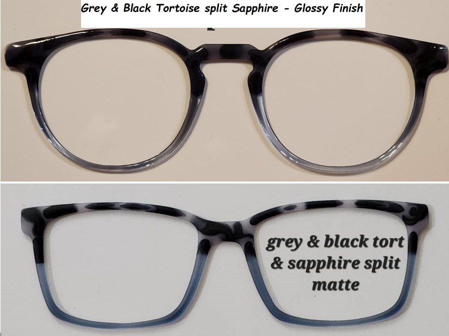 Grey-Black Tortoise Magnetic Eyeglasses Topper